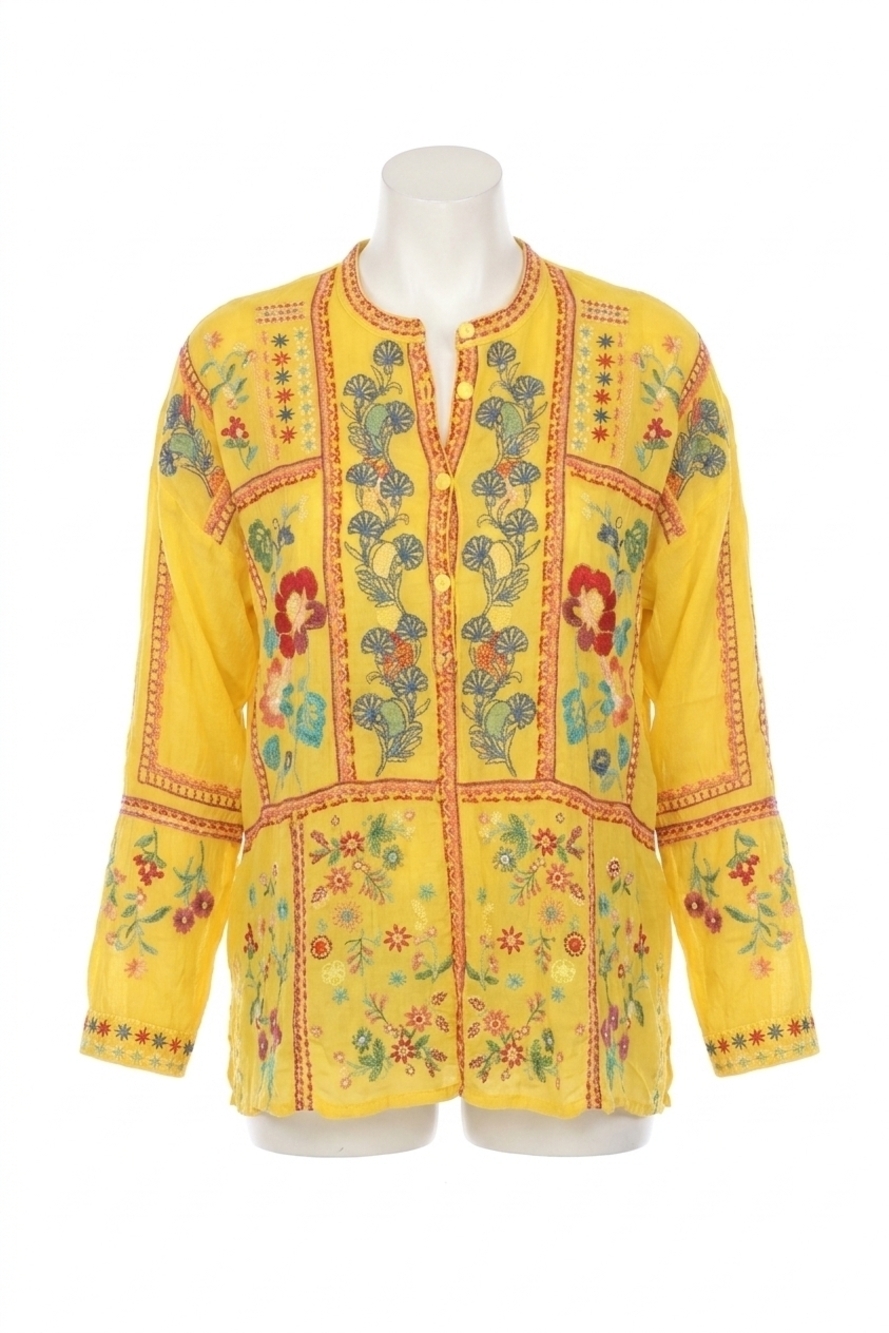NEW JOHNNY WAS bogota blouse in sunshine